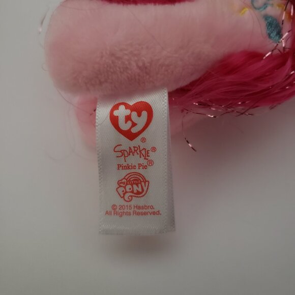 3 pc TY Sparkle BEANIE BABIES MY LITTLE PONY PINKIE PIE Backpack Clip - Picture 10 of 12